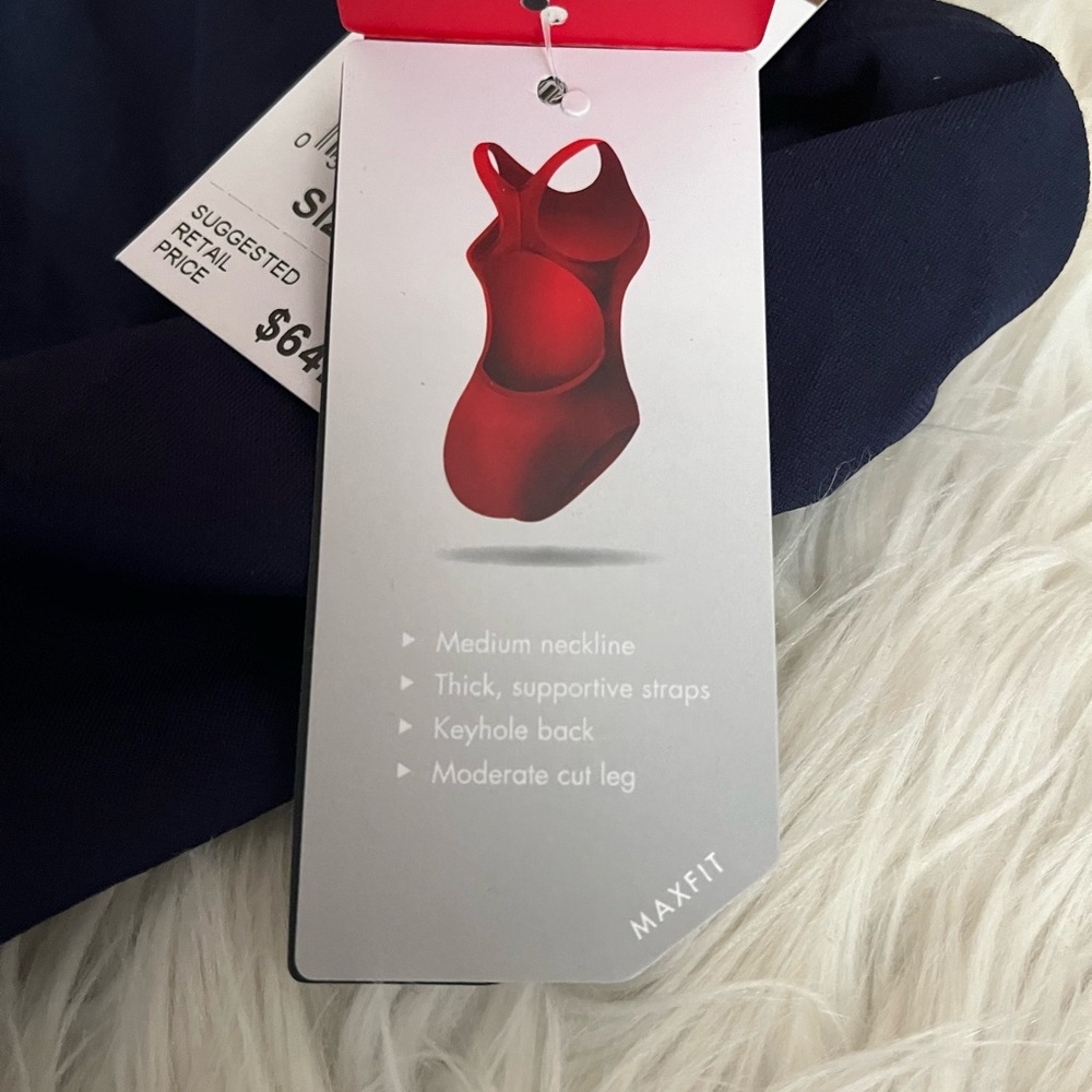 {TYR} Durafast MaxFit Performance One Piece Swimsuit in Navy - Womens 38 (XL) - Picture 11 of 12